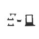 [000] iPhone 7 Plus Side Buttons Set and Sim Card Tray Holder Nano Slot Space Replacement [Jet Black]
