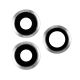 iPhone 11 Pro / 11 Pro Max Rear Camera Lens Cover Ring Replacement [Silver] [3Pcs]
