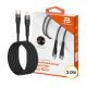 Powerboost USB-C to Lightning Braided Fast Charging & Data Cable [200cm] [Black] [Max 27W]
