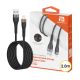 Powerboost USB-A to Lightning Braided Fast Charging & Data Cable [200cm] [Black]