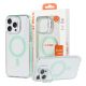Case It F MagicCam Series Camera Ring Kickstand Transparent Case for iPhone 15 Plus w/ Magsafe