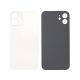 iPhone 12 Back Rear Battery Cover Housing Door Replacement [With Large Camera Hole] [Camera Ring and Rear Glass 2in1] [Glass Only] [High Quality] [White]