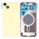iPhone 14 Plus Back Rear Battery Cover Housing Door Replacement [With Large Camera Hole] [With MagSafe Magnet] [Camera Ring and Rear Glass 2in1] [Glass with Metal Panel] [High Quality] [Yellow]