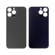 iPhone 14 Pro Max Back Rear Battery Cover Housing Door Replacement [With Large Camera Hole] [Camera Ring and Rear Glass 2in1] [Glass Only] [High Quality] [Black]