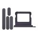 iPhone 16 / iPhone 16 Plus Side Buttons Set and Sim Card Tray Holder Replacement [Black]