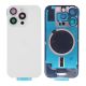 iPhone 16 Pro Back Rear Battery Cover Housing Door Replacement [With Rear Camera Lens] [White Titanium] [With MagSafe Magnet] [Camera Ring and Rear Glass 2in1] [Glass with Metal Panel]
