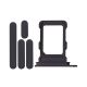 iPhone 16 Pro / iPhone 16 Pro Max Side Buttons Set and Sim Card Tray Holder Replacement [Black Titanium]
