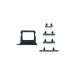 iPhone 17 Side Buttons Set and Sim Card Tray Holder Replacement [Black]