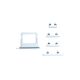 iPhone 17 Side Buttons Set and Sim Card Tray Holder Replacement [White]