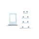 iPhone 17 Pro / 17 Pro Max Side Buttons Set and Sim Card Tray Holder Replacement [Silver]