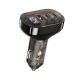 Remax Cybo Series Transparent Fast Car Charger with Digital Display Dual USB-C & USB-A 72W PD+QC [Black]