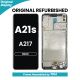 Samsung Galaxy A21s (A217) 2020 LCD Screen Replacement with Digitizer Assembly [With Frame] [Original Refurbished] [Black] 