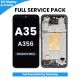 Samsung Galaxy A35 A356 2024 OLED Screen Replacement with Digitizer Assembly [With Frame] [Service Pack] [Awesome Navy]