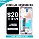 Samsung Galaxy S20 Ultra G988 OLED Screen Replacement with Digitizer Assembly [With Frame] [Original Refurbished] [Cloud White]