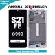 Samsung Galaxy S21 FE 5G OLED Screen Replacement with Digitizer Assembly [With Frame] [High Quality] [White]