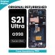 Samsung Galaxy S21 Ultra G998 OLED Screen Replacement with Digitizer Assembly [With Frame] [Original Refurbished] [Phantom Black]