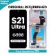 Samsung Galaxy S21 Ultra G998 OLED Screen Replacement with Digitizer Assembly [With Frame] [Original Refurbished] [Phantom Silver]