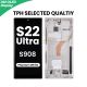Samsung Galaxy S22 Ultra S908 OLED Screen Replacement with Digitizer Assembly [With Frame] [Aftermarket] [Phantom White]