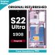 Samsung Galaxy S22 Ultra S908 OLED Screen Replacement with Digitizer Assembly [With Frame] [Original Refurbished] [Burgundy]