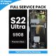 Samsung Galaxy S22 Ultra S908 OLED Screen Replacement with Digitizer Assembly [With Frame] [Service Pack] [Phantom Black]