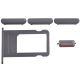 [000] iPhone 6S Side Buttons Set and Sim Card Tray Holder Nano Slot Space Replacement [Grey]