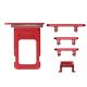 [000] iPhone XR Side Buttons Set and Sim Card Tray Holder Replacement [Red]